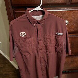 Texas A&M Men's Fishing Shirt Columbia PFG